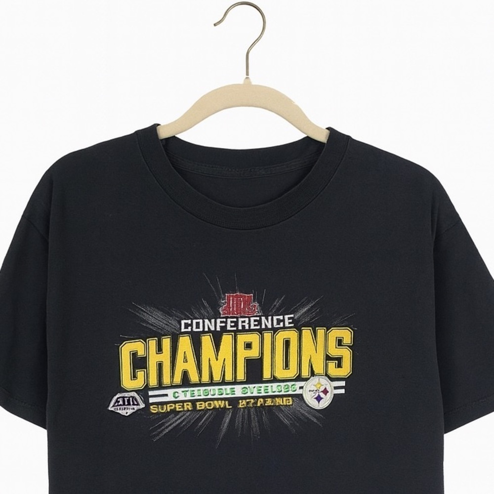 Pittsburgh Steelers NFL Super Bowl XLIII Conference Champions T-Shirt. Size XL - Picture 2 of 2